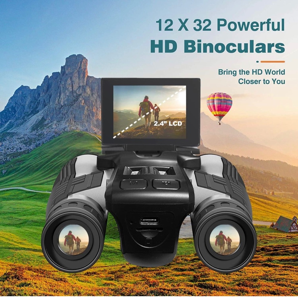 5 Mega Pixel Digital Camera/Video Photo Recorder Camcorder 12X32 Binocular - Picture 2 of 5